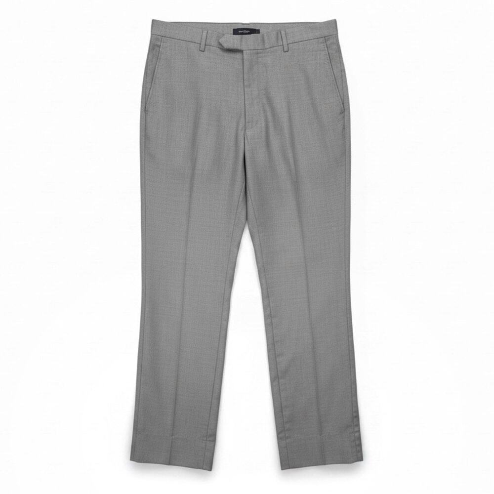 Q CLOTHIER Men's CUSTOMIZED DRESS PANTS Gray Size 38x28 (XL Short)